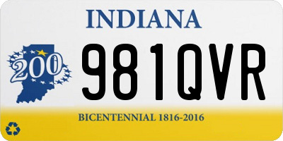 IN license plate 981QVR