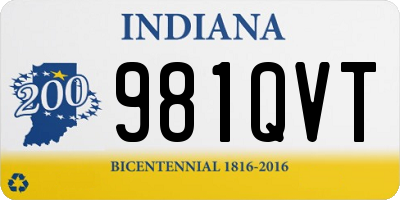 IN license plate 981QVT