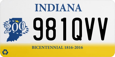 IN license plate 981QVV