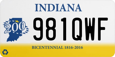 IN license plate 981QWF