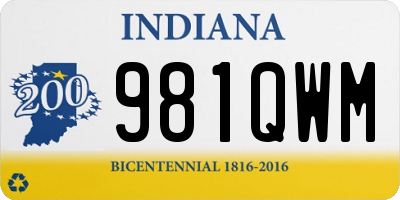 IN license plate 981QWM