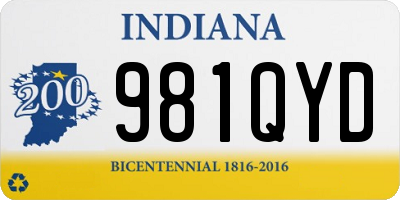 IN license plate 981QYD