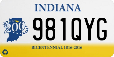 IN license plate 981QYG