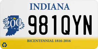 IN license plate 981QYN