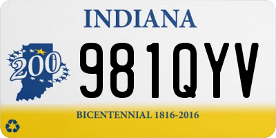IN license plate 981QYV