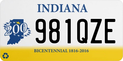 IN license plate 981QZE