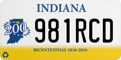 IN license plate 981RCD