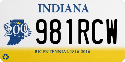 IN license plate 981RCW