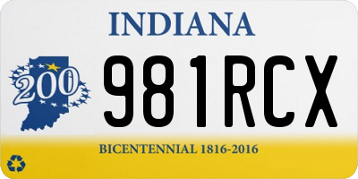 IN license plate 981RCX