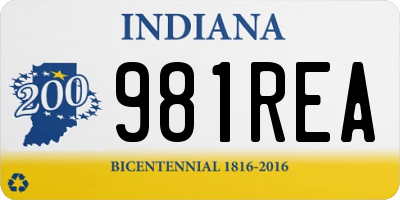 IN license plate 981REA
