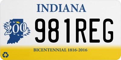 IN license plate 981REG