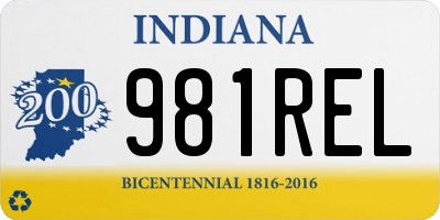 IN license plate 981REL