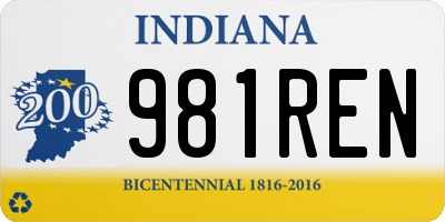IN license plate 981REN