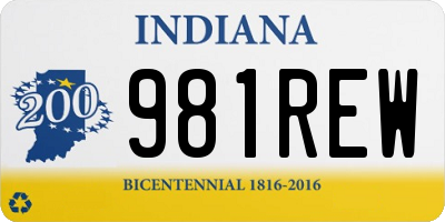 IN license plate 981REW
