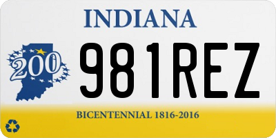 IN license plate 981REZ