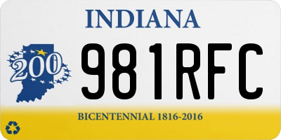IN license plate 981RFC