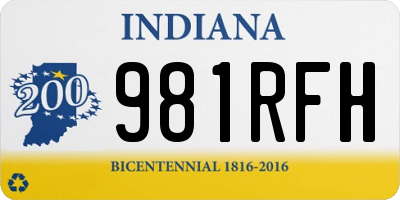 IN license plate 981RFH
