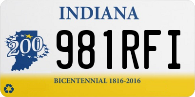 IN license plate 981RFI
