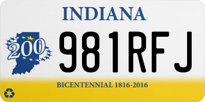 IN license plate 981RFJ