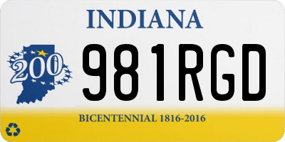 IN license plate 981RGD