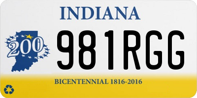 IN license plate 981RGG