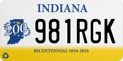 IN license plate 981RGK