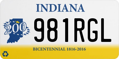 IN license plate 981RGL