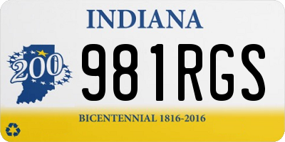 IN license plate 981RGS