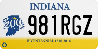 IN license plate 981RGZ