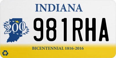 IN license plate 981RHA