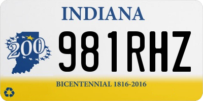 IN license plate 981RHZ