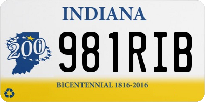 IN license plate 981RIB