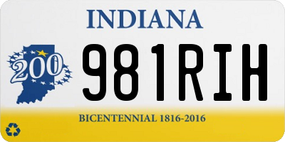 IN license plate 981RIH