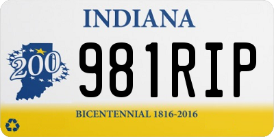 IN license plate 981RIP