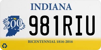 IN license plate 981RIU