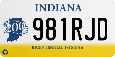 IN license plate 981RJD