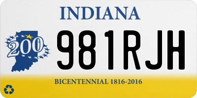 IN license plate 981RJH