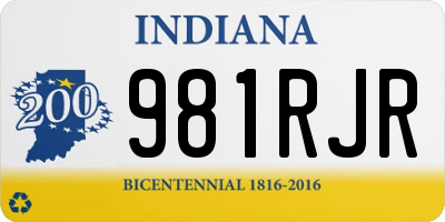 IN license plate 981RJR