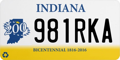 IN license plate 981RKA