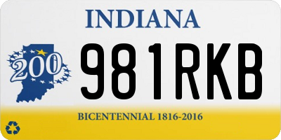 IN license plate 981RKB