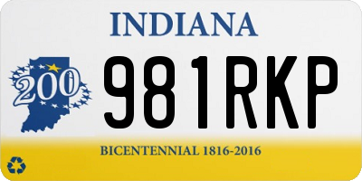 IN license plate 981RKP