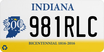 IN license plate 981RLC