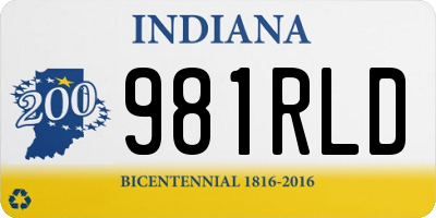 IN license plate 981RLD