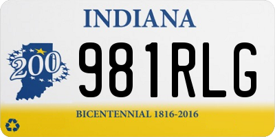 IN license plate 981RLG