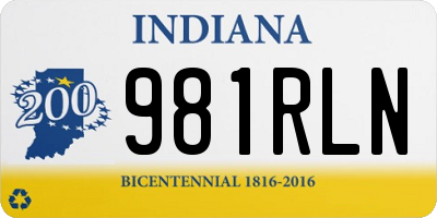 IN license plate 981RLN