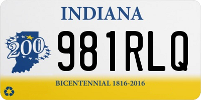 IN license plate 981RLQ