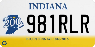 IN license plate 981RLR