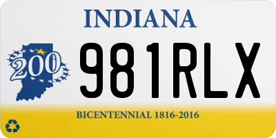 IN license plate 981RLX