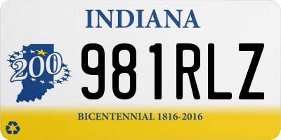 IN license plate 981RLZ