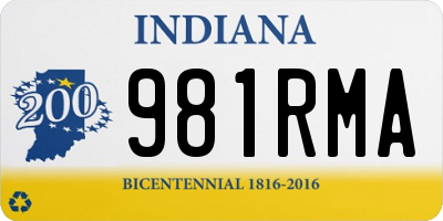 IN license plate 981RMA